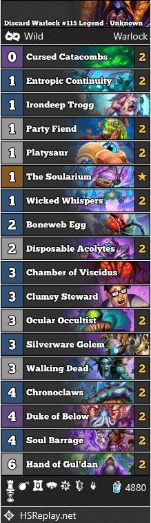 Discard Warlock #115 Legend - Unknown