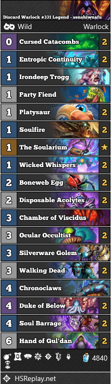 Discard Warlock #331 Legend - senshiwuafu