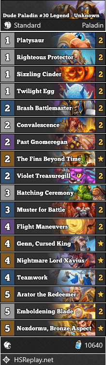 Dude Paladin #30 Legend - Unknown