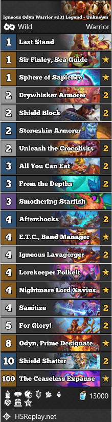Igneous Odyn Warrior #231 Legend - Unknown