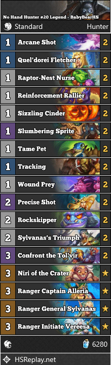 No Hand Hunter #20 Legend - BabyBearHS