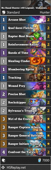 No Hand Hunter #49 Legend - Unknown