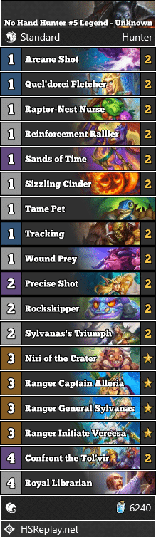 No Hand Hunter #5 Legend - Unknown