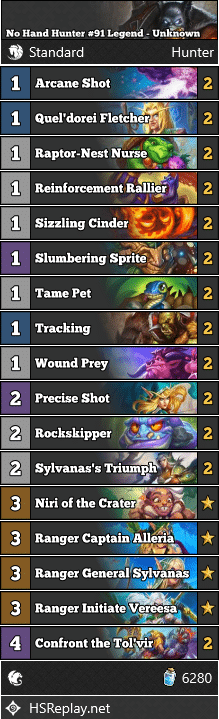 No Hand Hunter #91 Legend - Unknown