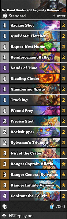 No Hand Hunter #92 Legend - Unknown