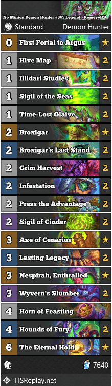 No Minion Demon Hunter #365 Legend - RomeyyHS