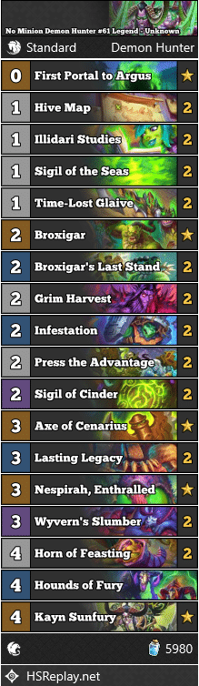 No Minion Demon Hunter #61 Legend - Unknown