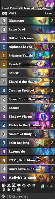 Quest Priest #32 Legend - DevalionHS