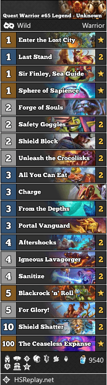 Quest Warrior #65 Legend - Unknown