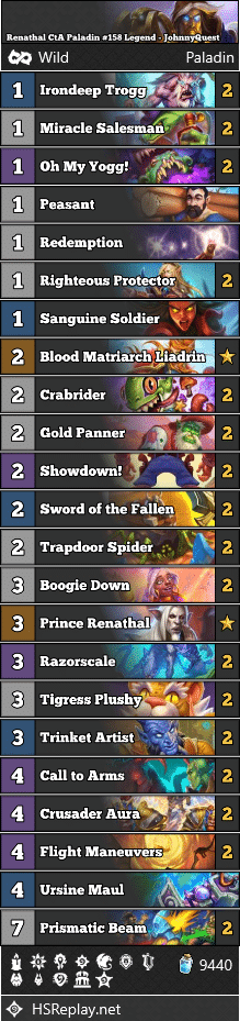 Renathal CtA Paladin #158 Legend - JohnnyQuest