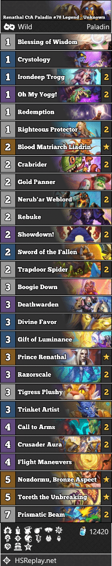 Renathal CtA Paladin #78 Legend - Unknown