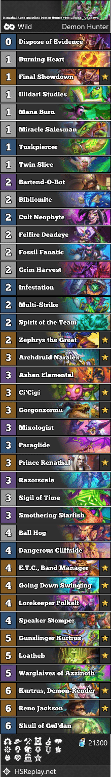 Renathal Reno Questline Demon Hunter #168 Legend - Unknown