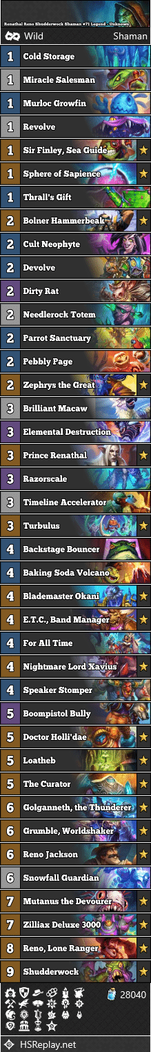 Renathal Reno Shudderwock Shaman #71 Legend - Unknown