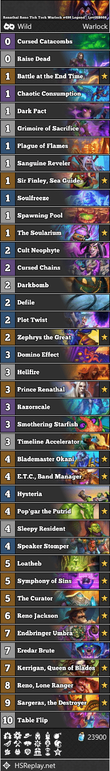 Renathal Reno Tick Tock Warlock #498 Legend - LeviHS666