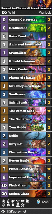 Renathal Seed Warlock #50 Legend - Unknown
