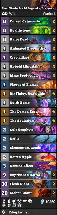 Seed Warlock #26 Legend - Unknown