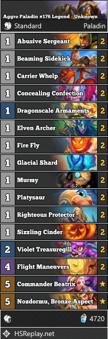 Aggro Paladin #176 Legend - Unknown