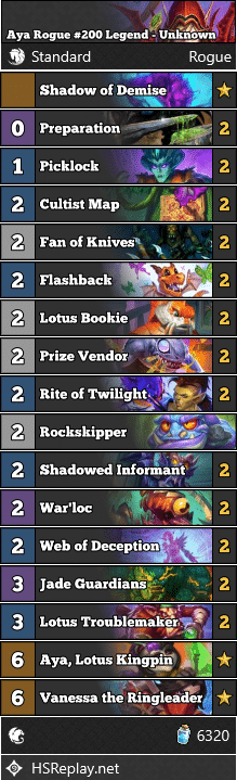 Aya Rogue #200 Legend - Unknown