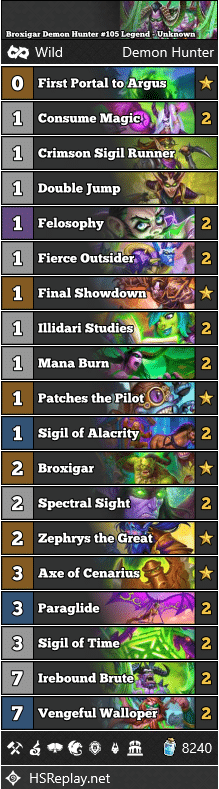 Broxigar Demon Hunter #105 Legend - Unknown