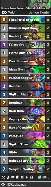 Broxigar Demon Hunter #172 Legend - Unknown