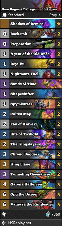 Burn Rogue #217 Legend - Unknown