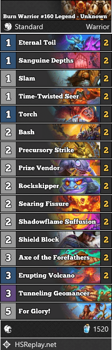 Burn Warrior #160 Legend - Unknown