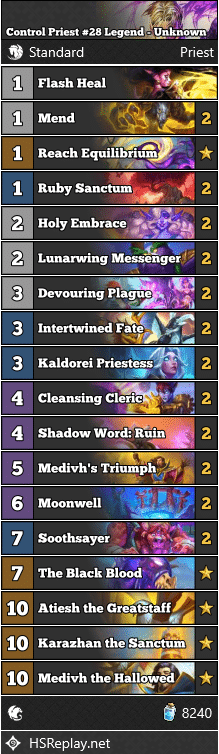 Control Priest #28 Legend - Unknown