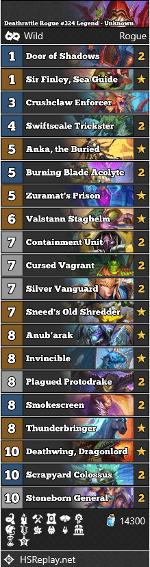 Deathrattle Rogue #324 Legend - Unknown