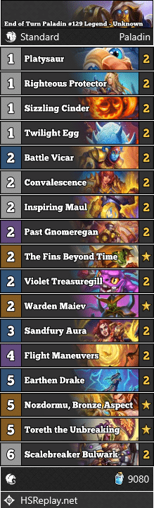 End of Turn Paladin #129 Legend - Unknown