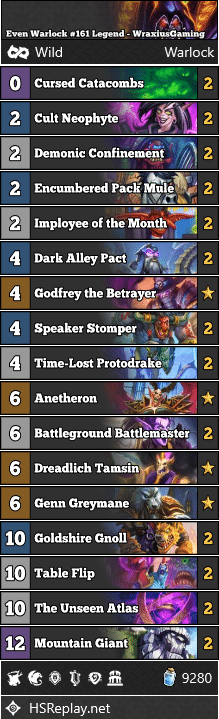 Even Warlock #161 Legend - WraxiusGaming