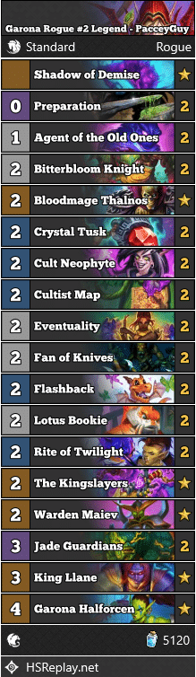 Garona Rogue #2 Legend - PacceyGuy