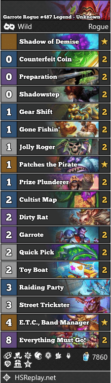 Garrote Rogue #487 Legend - Unknown