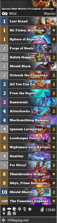 Igneous Odyn Warrior #13 Legend - Unknown