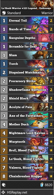 Lo'Gosh Warrior #321 Legend - Unknown
