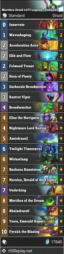 Merithra Druid #277 Legend - Unknown