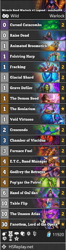 Miracle Seed Warlock #1 Legend - saxchoiHS