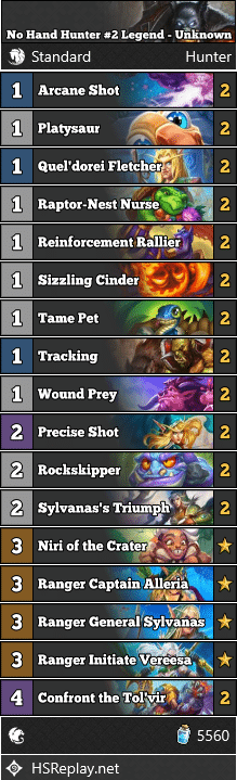 No Hand Hunter #2 Legend - Unknown