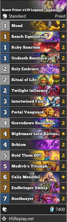 Quest Priest #139 Legend - Unknown
