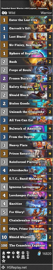 Renathal Quest Warrior #410 Legend - Unknown