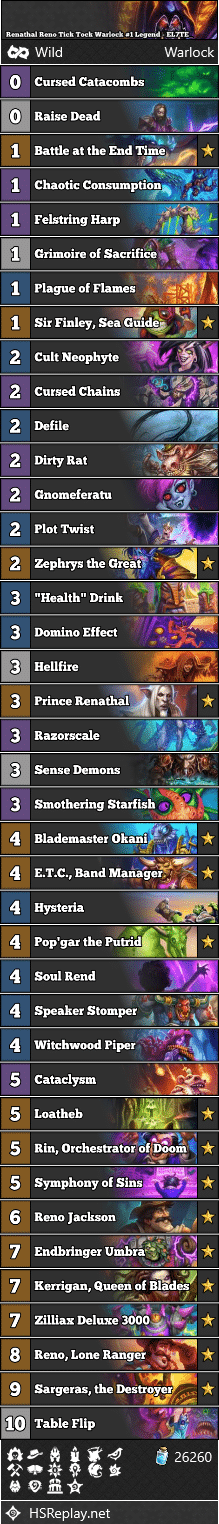 Renathal Reno Tick Tock Warlock #1 Legend - EL7TE_