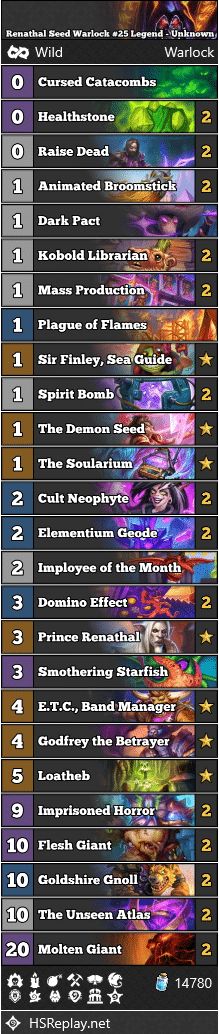 Renathal Seed Warlock #25 Legend - Unknown
