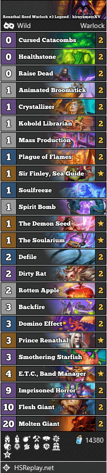 Renathal Seed Warlock #3 Legend - kirayamatoXV