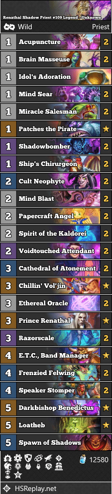 Renathal Shadow Priest #109 Legend - Unknown