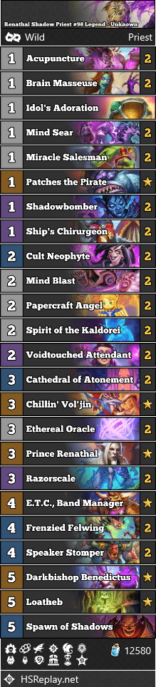 Renathal Shadow Priest #98 Legend - Unknown