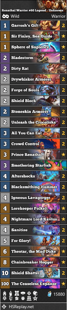 Renathal Warrior #60 Legend - Unknown