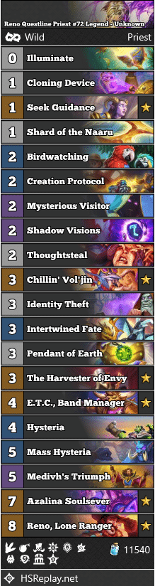 Reno Questline Priest #72 Legend - Unknown