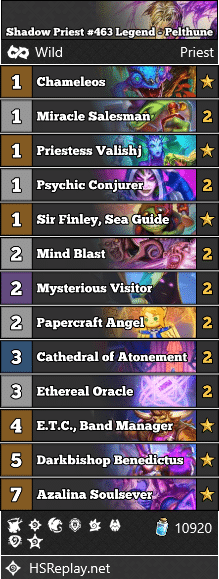 Shadow Priest #463 Legend - Pelthune