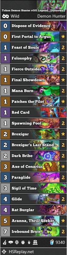 Token Demon Hunter #101 Legend - Unknown