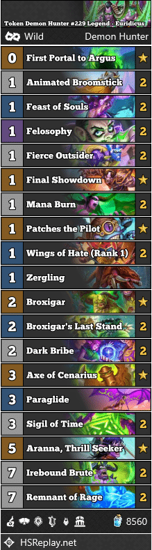 Token Demon Hunter #229 Legend - Euridicus
