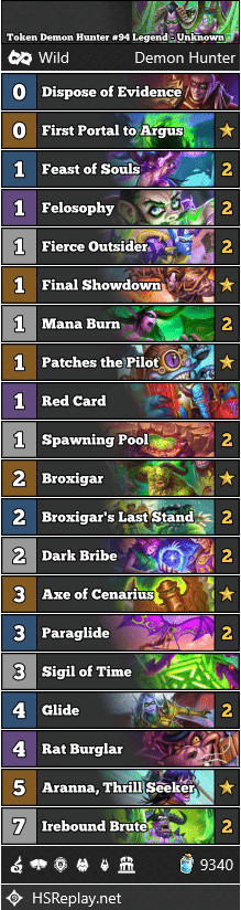 Token Demon Hunter #94 Legend - Unknown